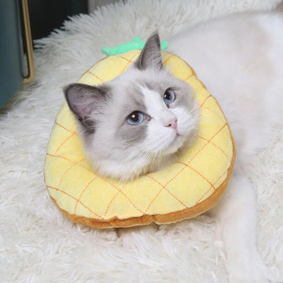 Soft Toast Avocado Shaped Cotton Cat Elizabethan Collar