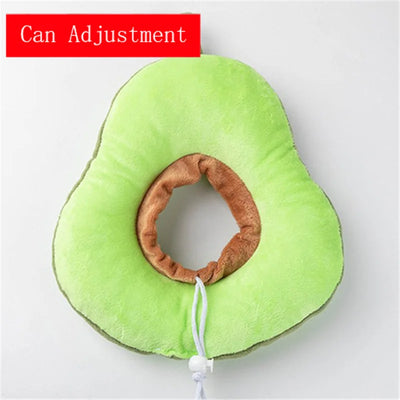 Soft Toast Avocado Shaped Cotton Cat Elizabethan Collar