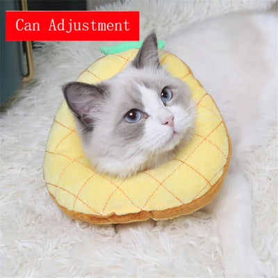 Soft Toast Avocado Shaped Cotton Cat Elizabethan Collar