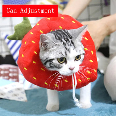 Soft Toast Avocado Shaped Cotton Cat Elizabethan Collar