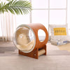 Luxury Wooden Enclosed Cat Capsule Bed